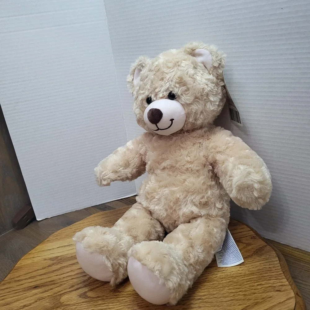 NWT Build A Bear Workshop Plush Happy Hugs IV Teddy Bear Tan Stuffed Animal Toy